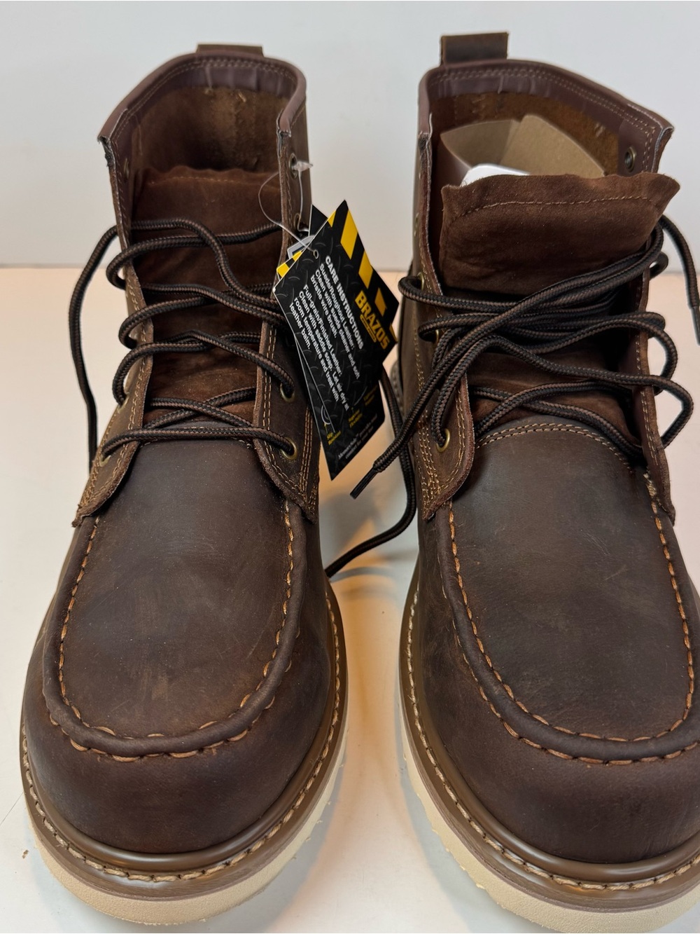 Brazos Men's Wyatt EH Composite Toe Lace Up Work Boots/EH/ SR/ Size 14